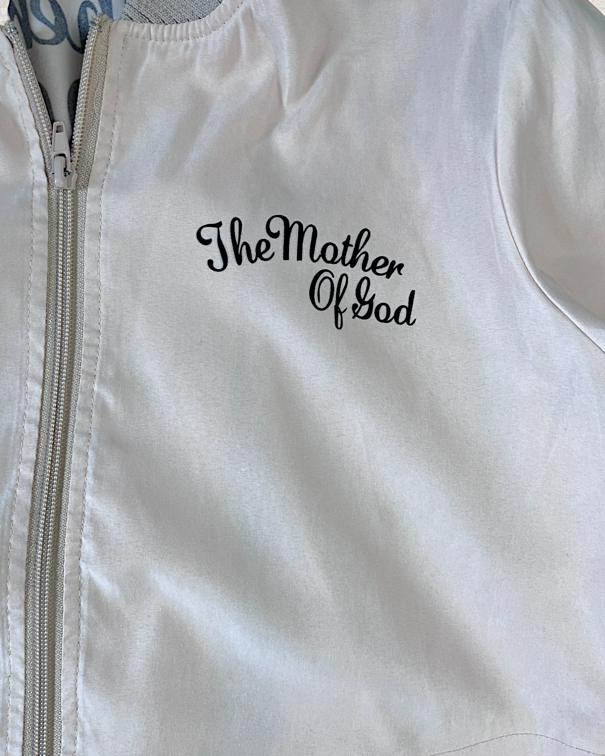 [M]Lightweight Sukajan Jacket with Virgin Mary Print｜Spring-Summer Unisex Piece｜Rare Streetwear Art