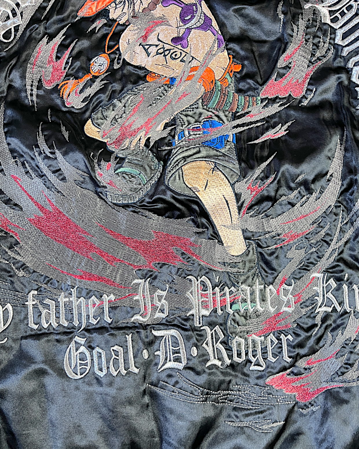 【XL・Reversible】Portgas D. Ace Souvenir Jacket｜One Piece Official Embroidered Sukajan｜Rare Anime Collectible
