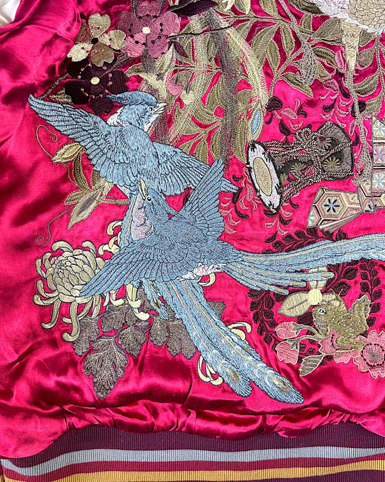 【M / Excellent Condition】Reversible Sukajan with Phoenix & Floral Embroidery｜Rare One-of-a-Kind Japanese Souvenir Jacket