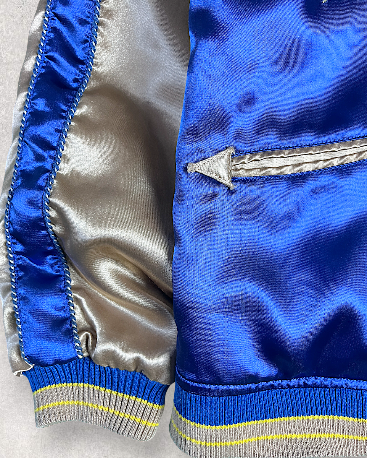 【L】Blue Crane Embroidery / Black Dragon & Japan Map – Japanese Quilted Bomber