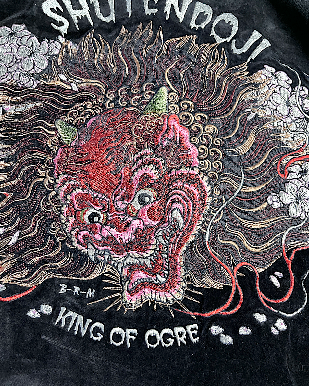 【L】 Rare Reversible Velour Sukajan – SHUTENDOJI “King of Ogre” & RYUUTARO Dragon Tattoo Jacket