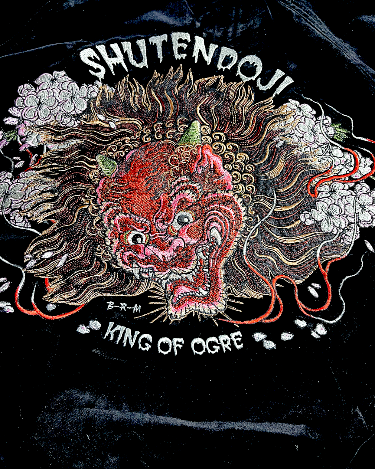【L】 Rare Reversible Velour Sukajan – SHUTENDOJI “King of Ogre” & RYUUTARO Dragon Tattoo Jacket
