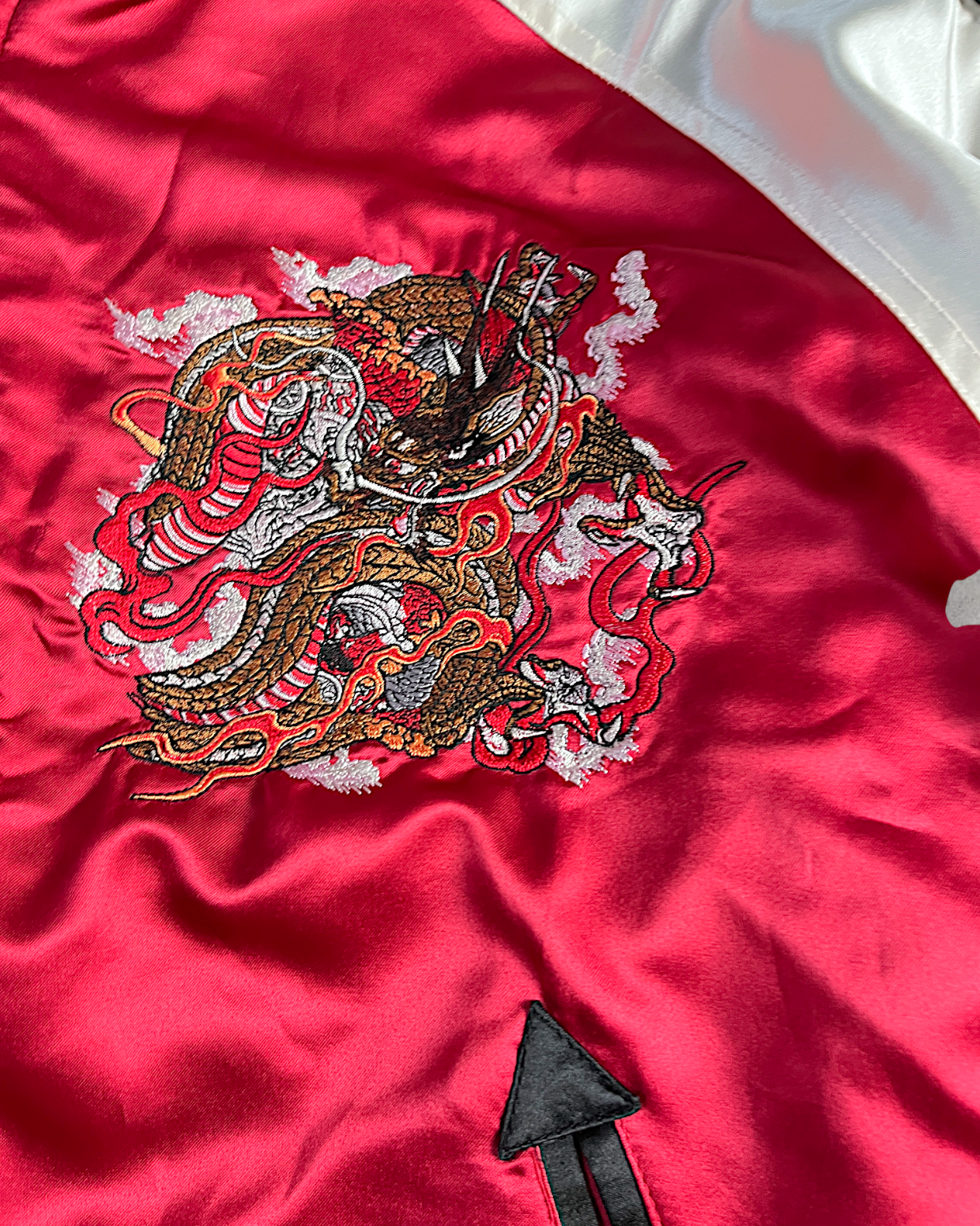 【L】 Rare Reversible Velour Sukajan – SHUTENDOJI “King of Ogre” & RYUUTARO Dragon Tattoo Jacket