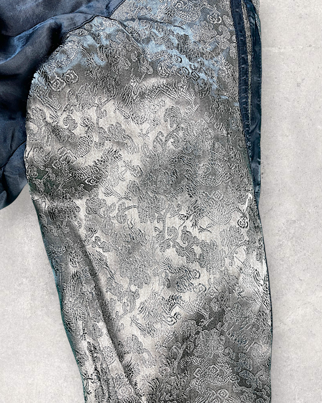 【XXL】Vintage Reversible Sukajan Jacket – Phoenix & Peacock-Inspired Embroidery Souvenir Jacket