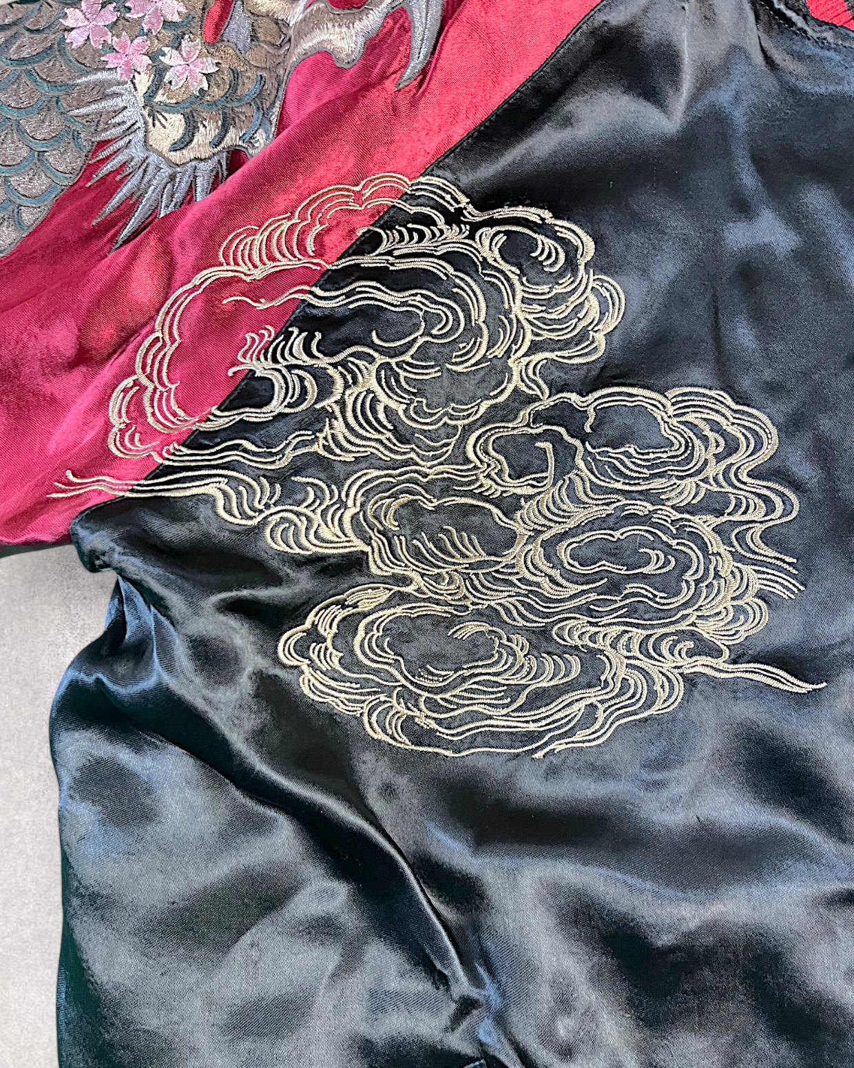 【XXL】 Karakuri Tamashii Reversible Sukajan Jacket – Dragon Embroidery Japan Souvenir Jacket