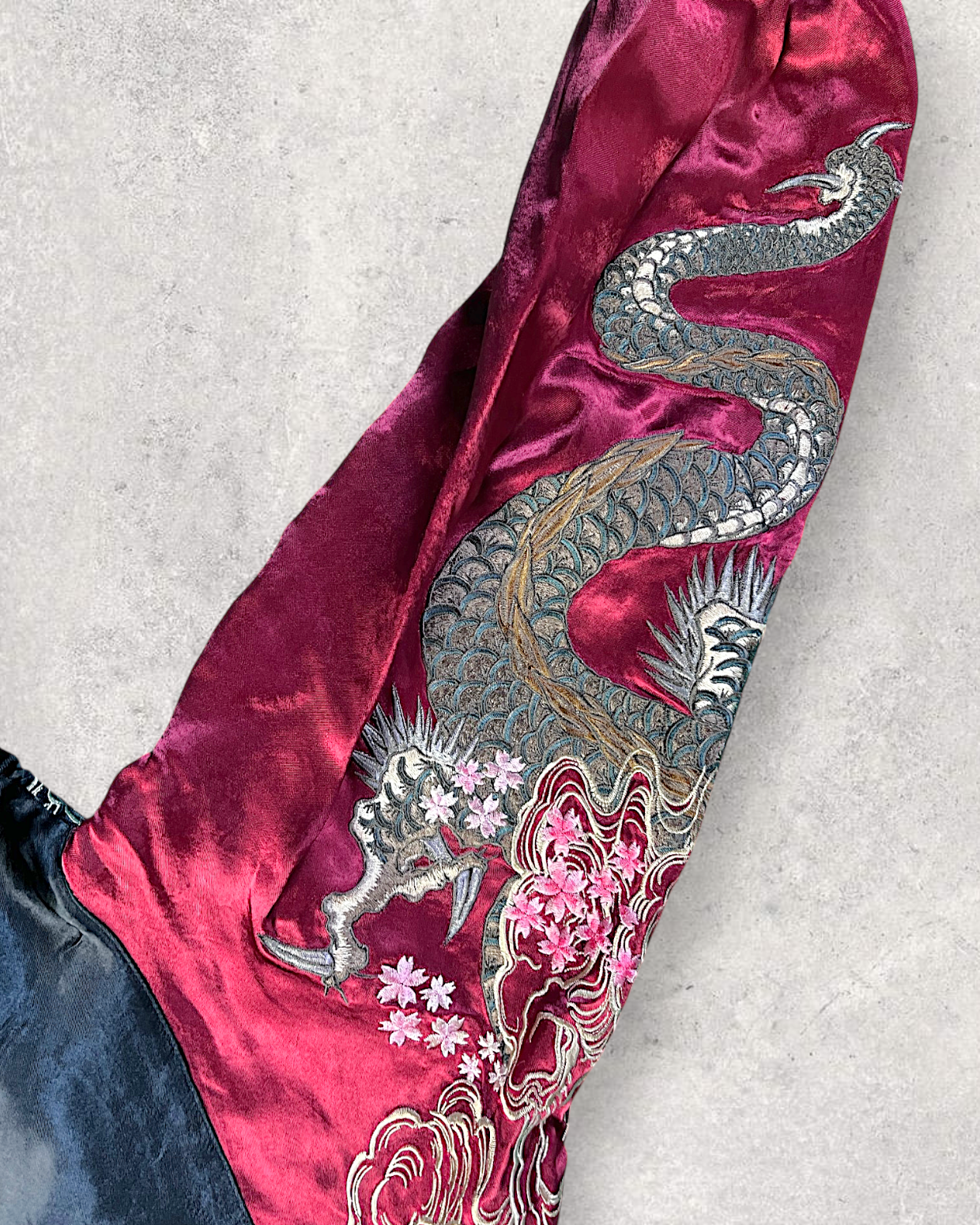 【XXL】 Karakuri Tamashii Reversible Sukajan Jacket – Dragon Embroidery Japan Souvenir Jacket