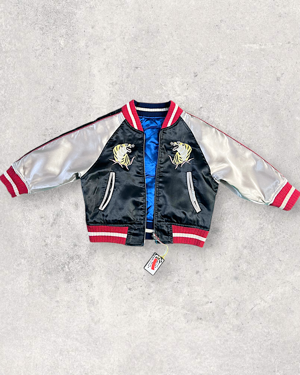 Kids Reversible Sukajan Jacket – Tiger Embroidery Japan Souvenir Jacket