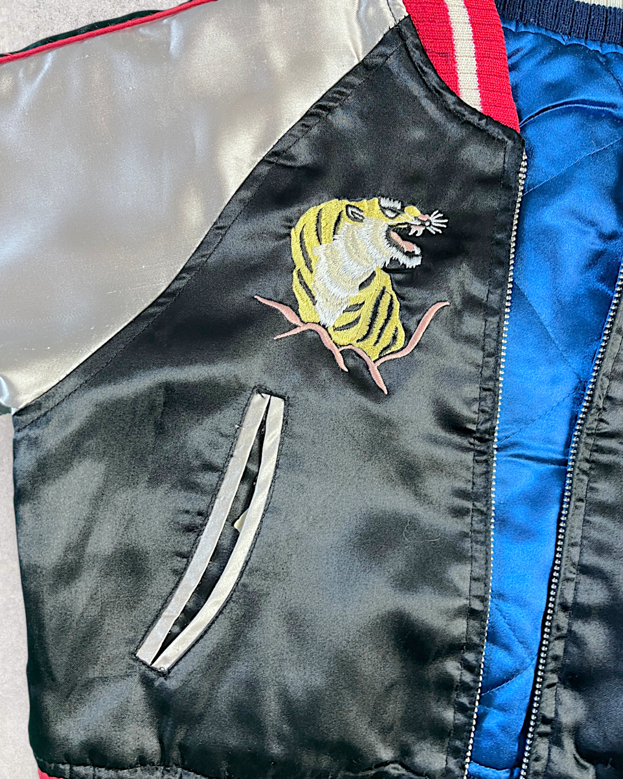 Kids Reversible Sukajan Jacket – Tiger Embroidery Japan Souvenir Jacket