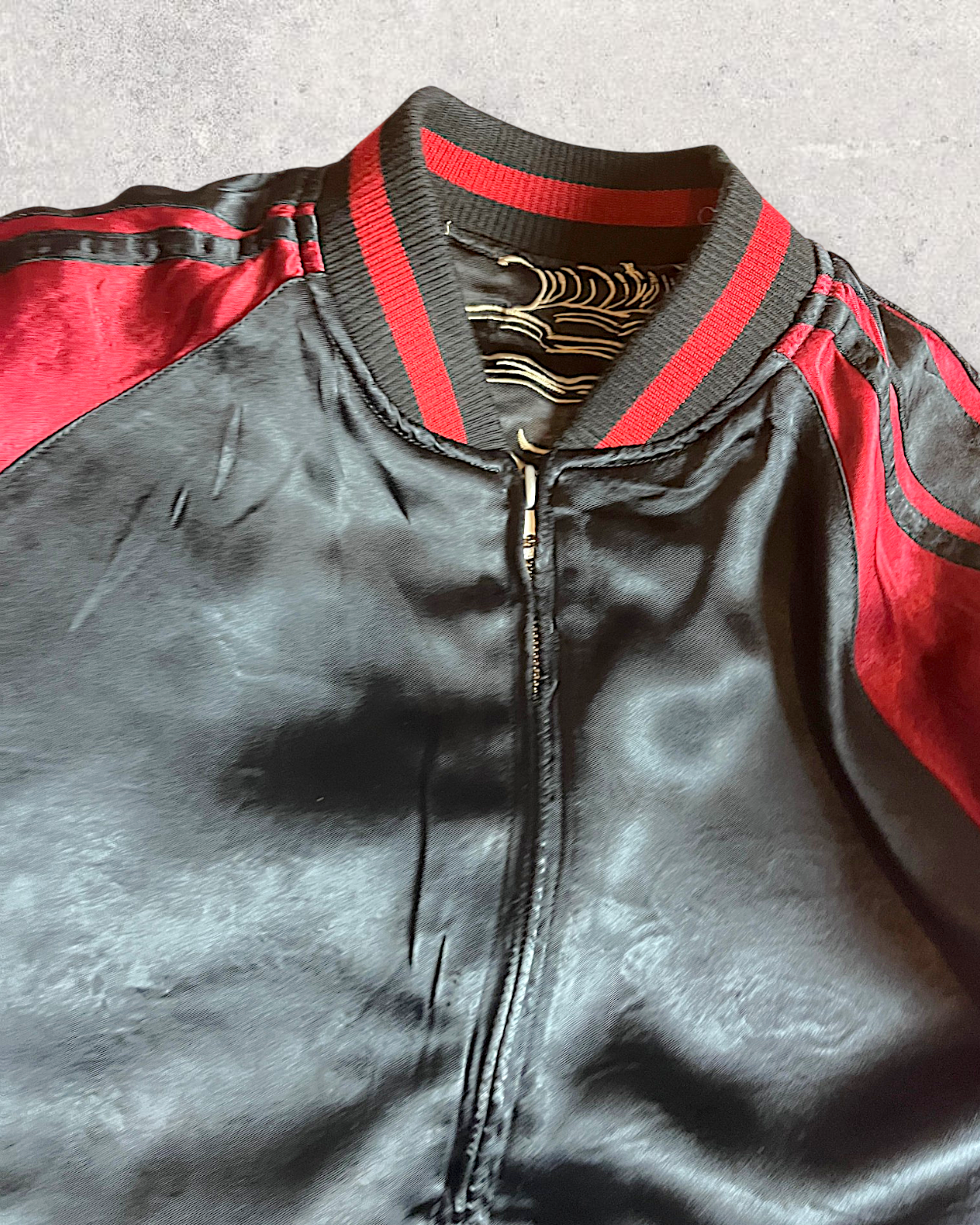 【XXL】 Karakuri Tamashii Reversible Sukajan Jacket – Dragon Embroidery Japan Souvenir Jacket