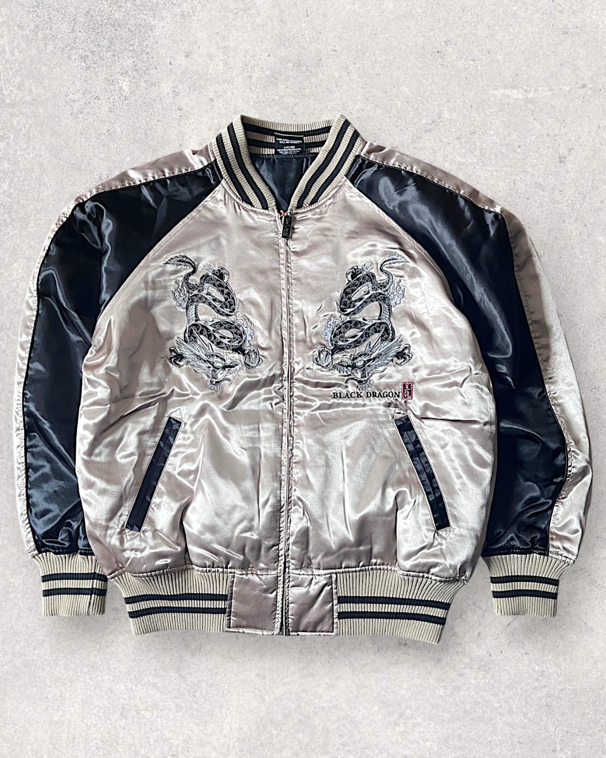 [KOKURYU - Black Dragon]  Bomber jacket Vintage / Single