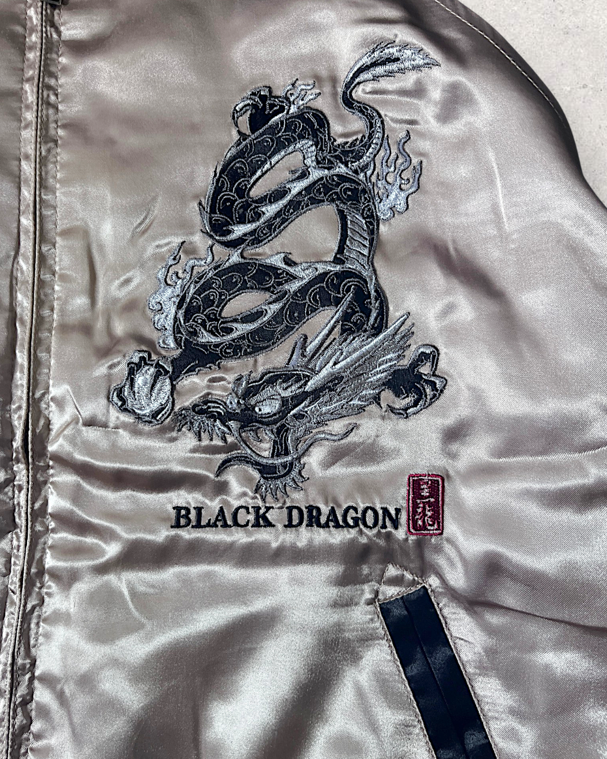 [KOKURYU - Black Dragon]  Bomber jacket Vintage / Single