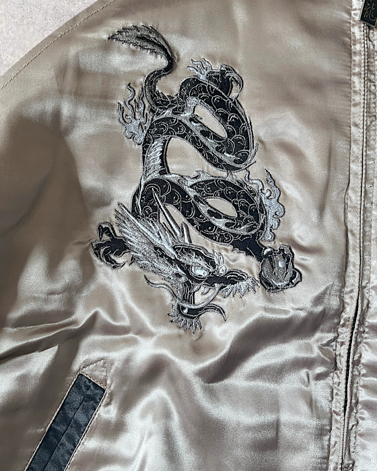 [KOKURYU - Black Dragon]  Bomber jacket Vintage / Single