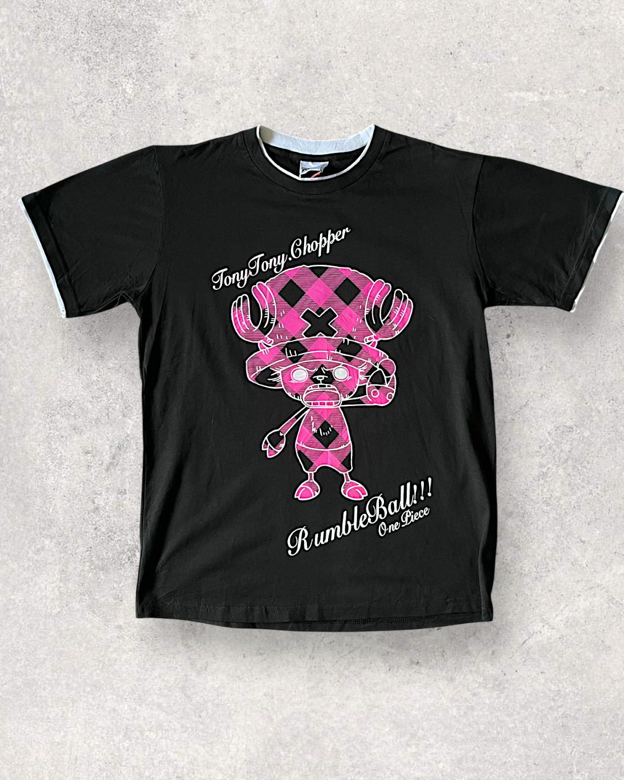 [L]Vintage Tony Tony Chopper T-Shirt | ONE PIECE Anime Graphic | Black |