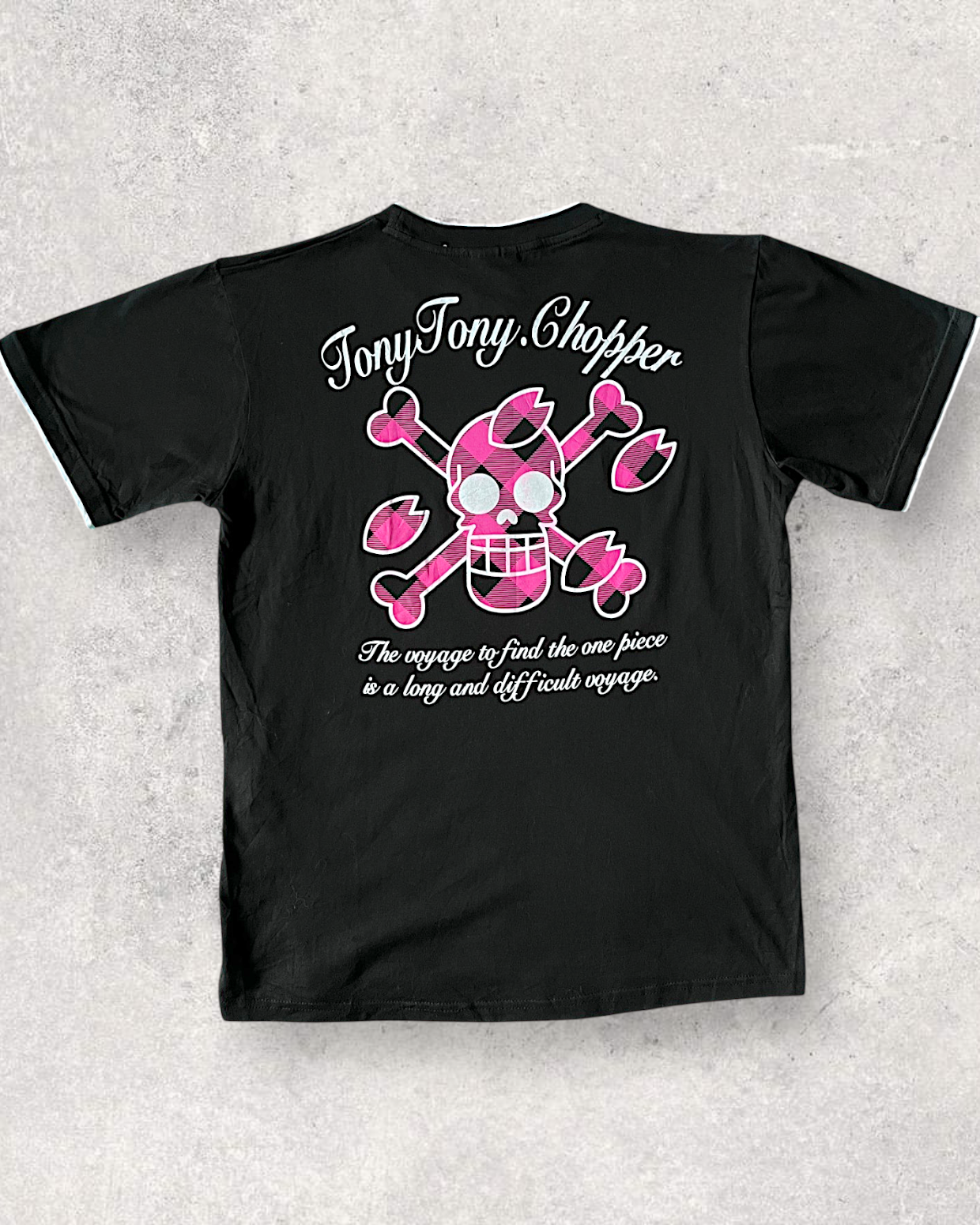 [L]Vintage Tony Tony Chopper T-Shirt | ONE PIECE Anime Graphic | Black |