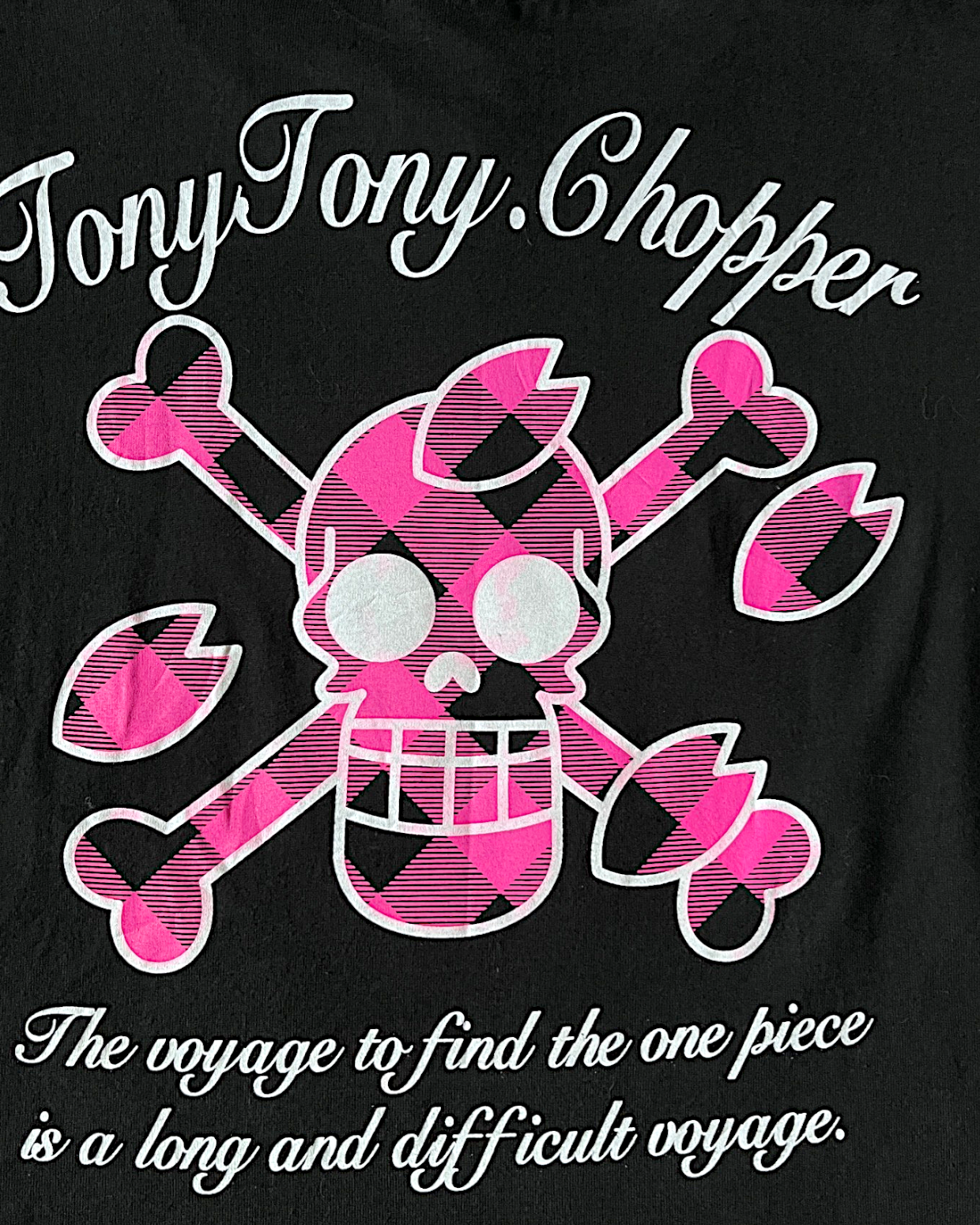 [L]Vintage Tony Tony Chopper T-Shirt | ONE PIECE Anime Graphic | Black |