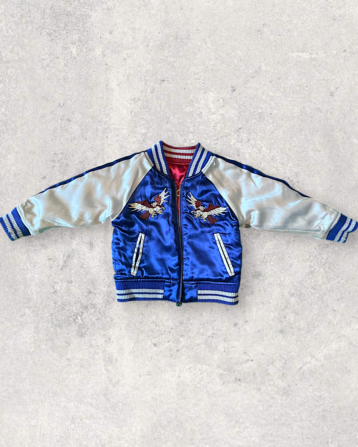 【KIDS】80cm Vintage Kids Reversible Sukajan Jacket “Tiger & Eagle”