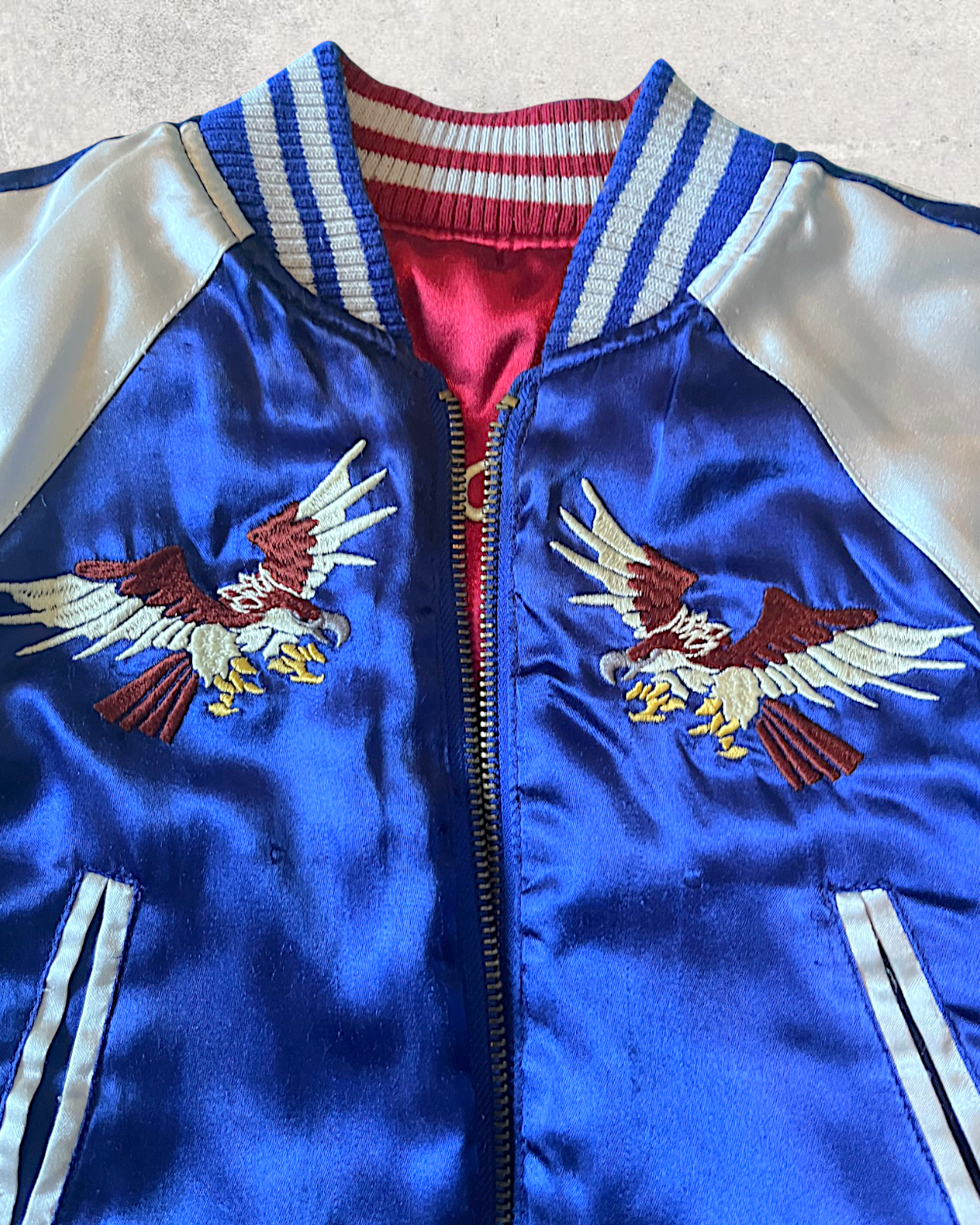 【KIDS】80cm Vintage Kids Reversible Sukajan Jacket “Tiger & Eagle”