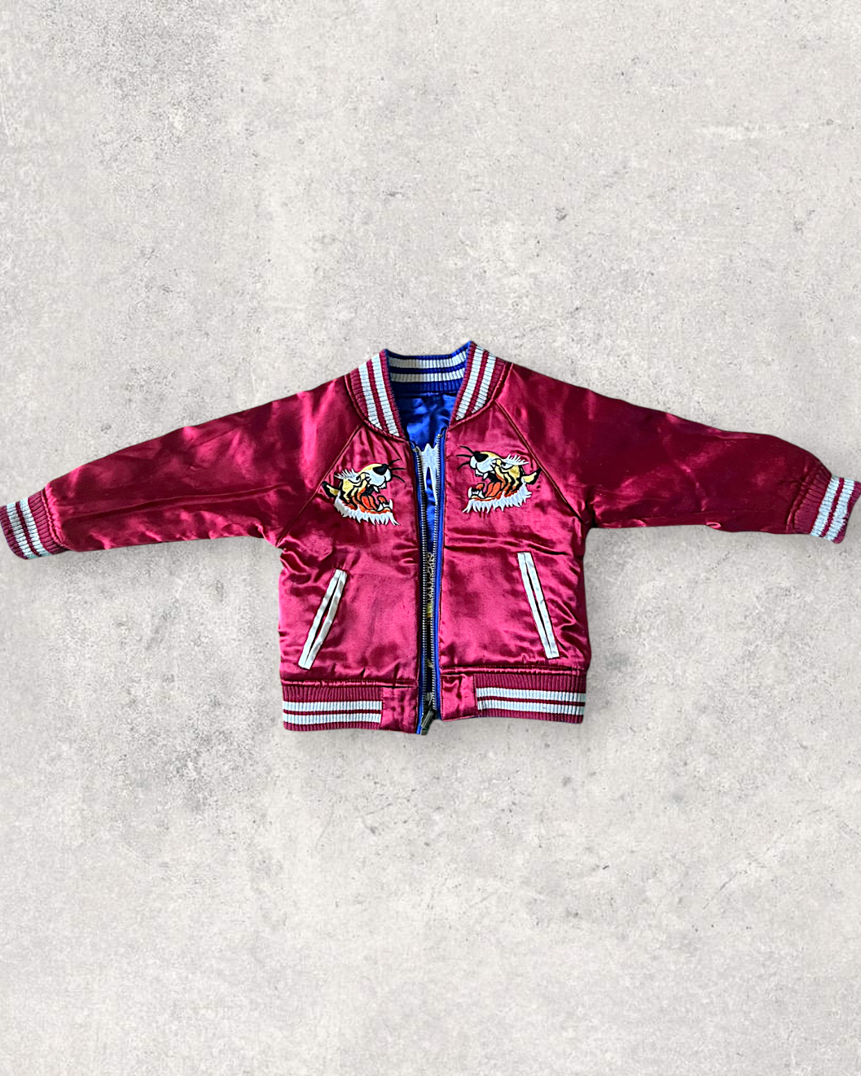 【KIDS】80cm Vintage Kids Reversible Sukajan Jacket “Tiger & Eagle”