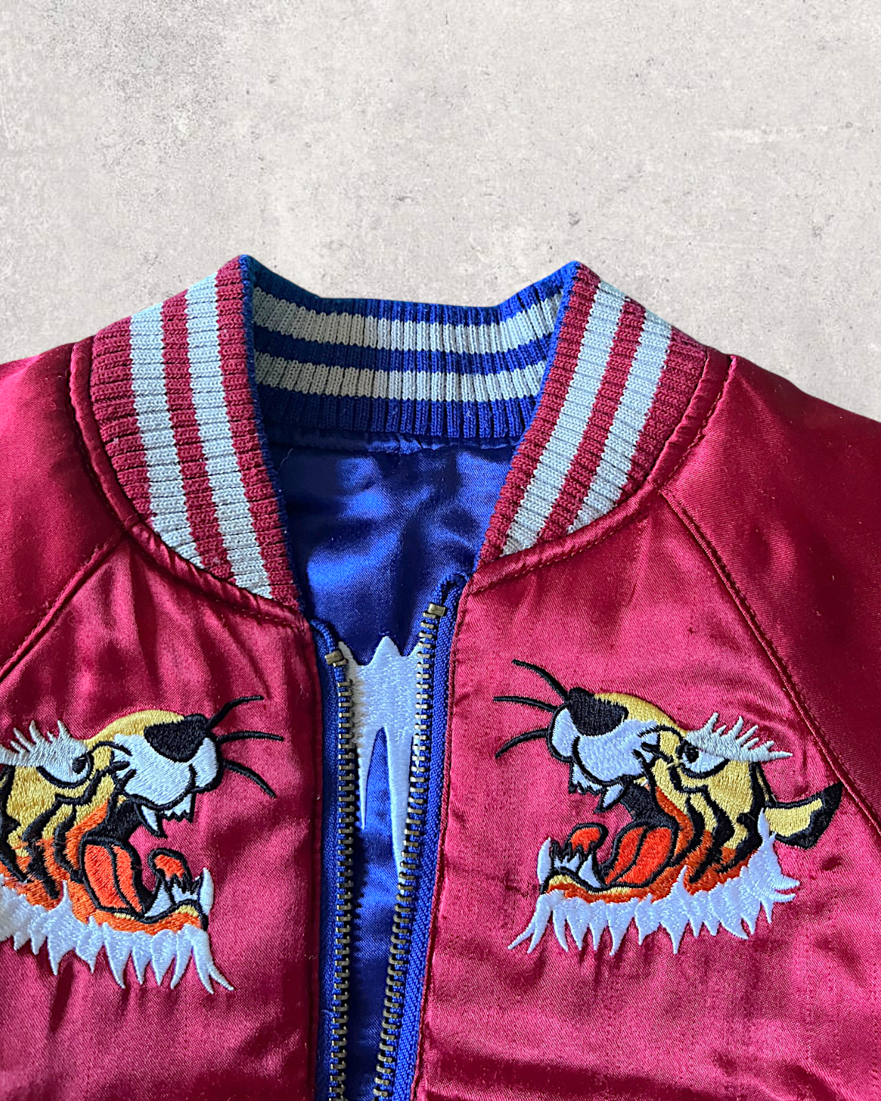 【KIDS】80cm Vintage Kids Reversible Sukajan Jacket “Tiger & Eagle”