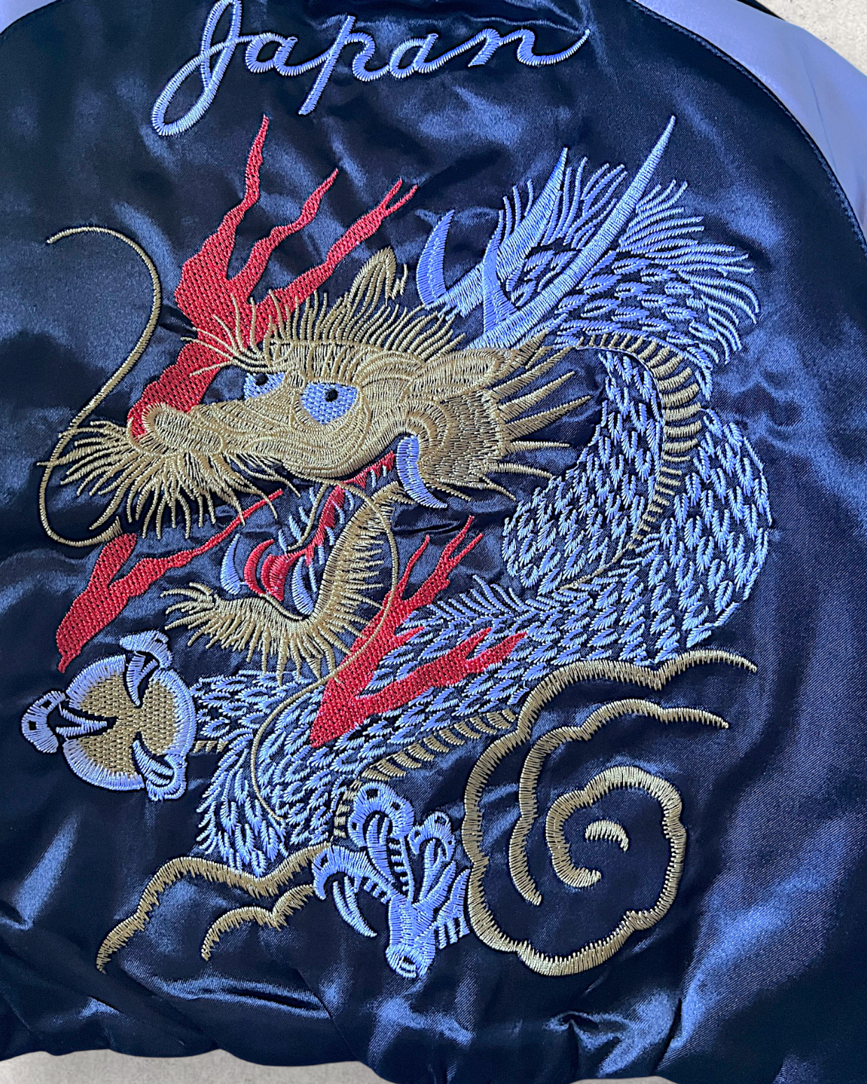 【KIDS】NEW Kids Sukajan Jacket “Black Dragon” – Satin Japanese Dragon Jacket