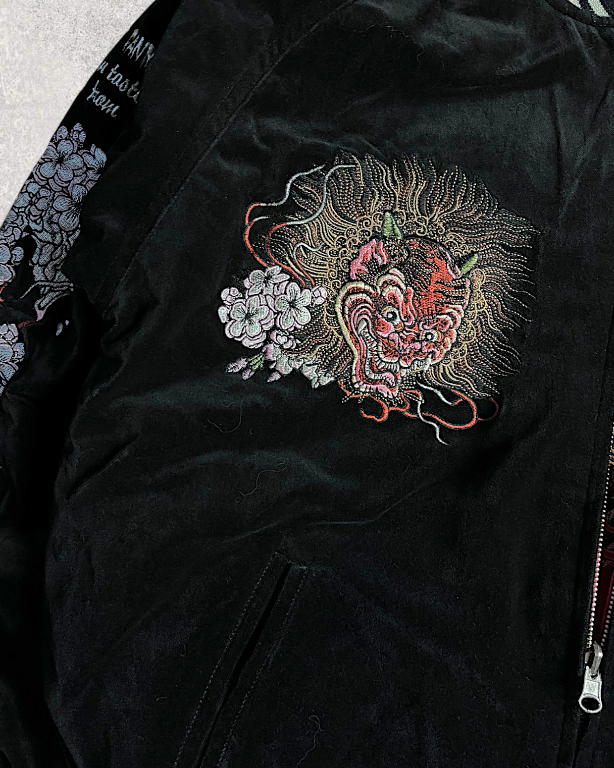 [44] Rare Reversible Velour Sukajan – SHUTENDOJI “King of Ogre” & RYUUTARO Dragon Tattoo Jacket