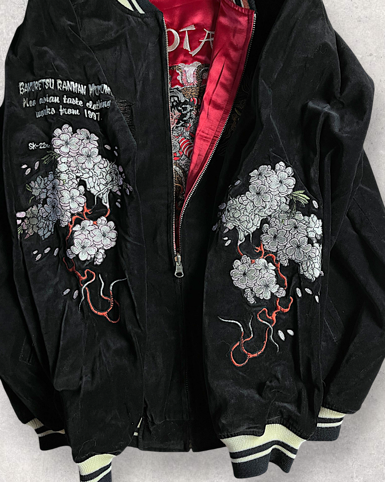 [44] Rare Reversible Velour Sukajan – SHUTENDOJI “King of Ogre” & RYUUTARO Dragon Tattoo Jacket
