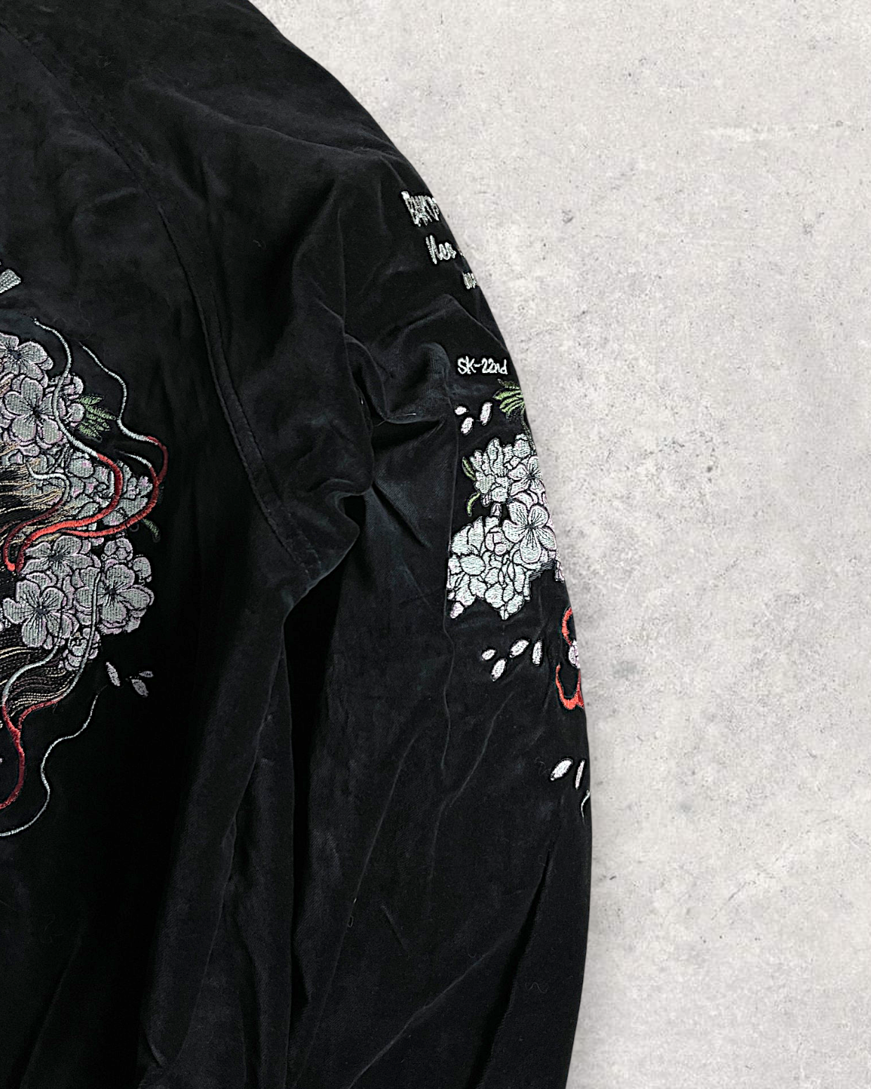 [44] Rare Reversible Velour Sukajan – SHUTENDOJI “King of Ogre” & RYUUTARO Dragon Tattoo Jacket