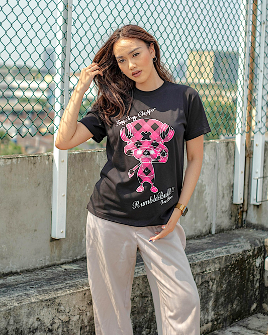 [L]Vintage Tony Tony Chopper T-Shirt | ONE PIECE Anime Graphic | Black |