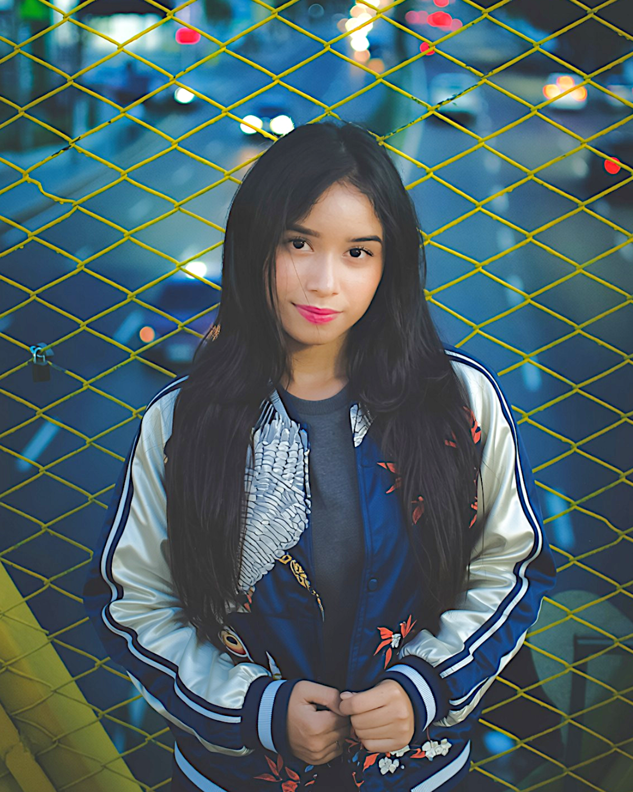 【M】Reversible Sukajan Jacket – Hawk & Cherry Blossom Embroidery Japan Souvenir Jacket