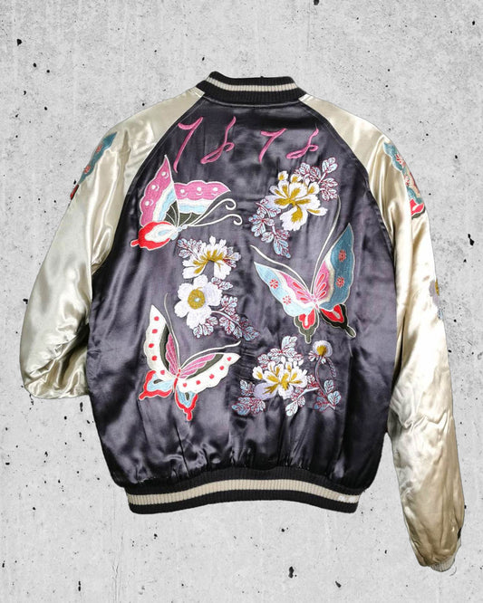 [M] [TEFU x TEFU Crane turtle butterfly] Bomber jacket Vintage / Reversable