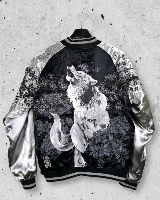 [L][Silver WOLF] Bomber jacket Vintage / Reversable