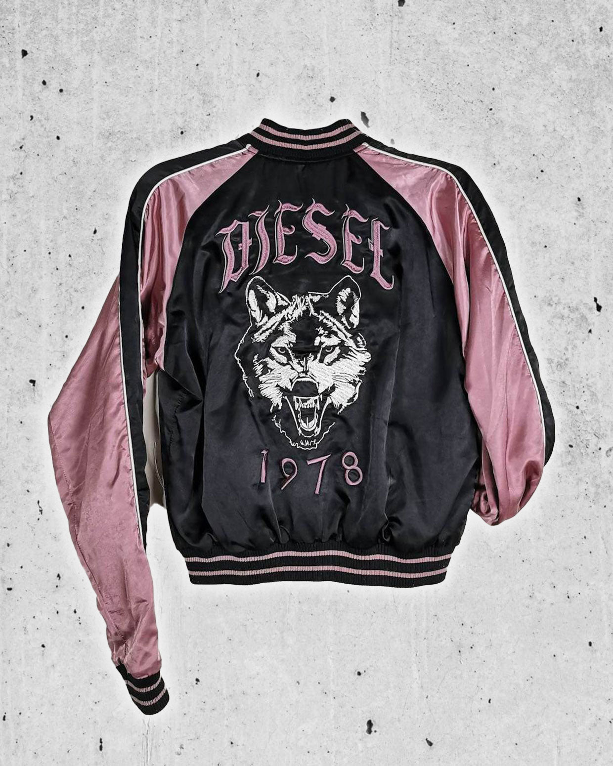 美品 DIESEL BLEACHED BOMBER JACKET インサレート Women's Leather bomber jacket | Black | Diesel