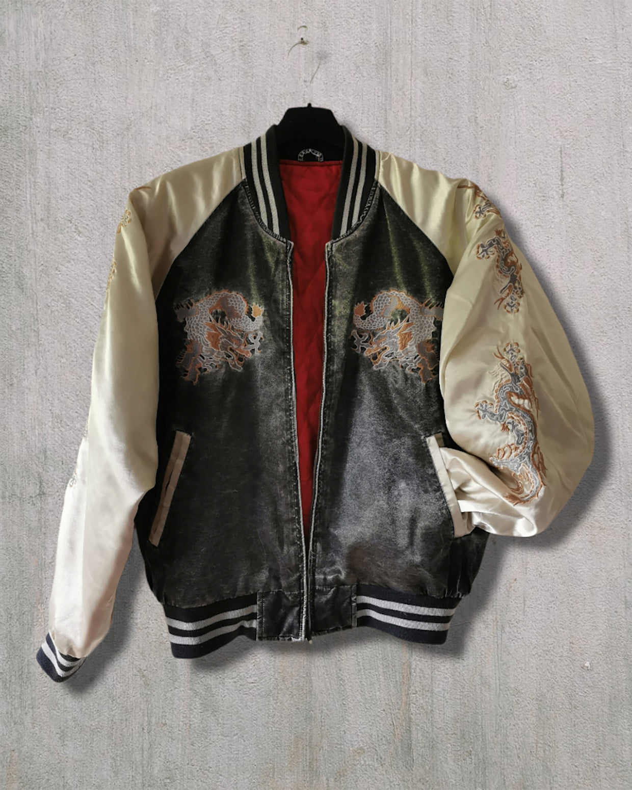 YOKOSUKA DRAGON] Bomber jacket Vintage / Single – BIREI JAPAN