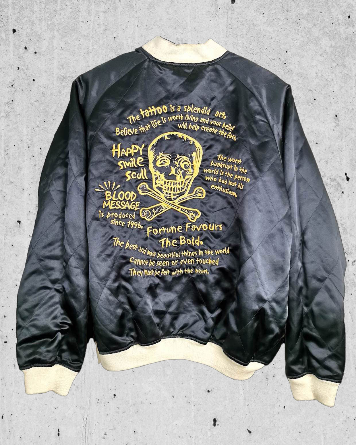 [BLOOD MESSAGE] Vintage Bomber jacket / Reversable