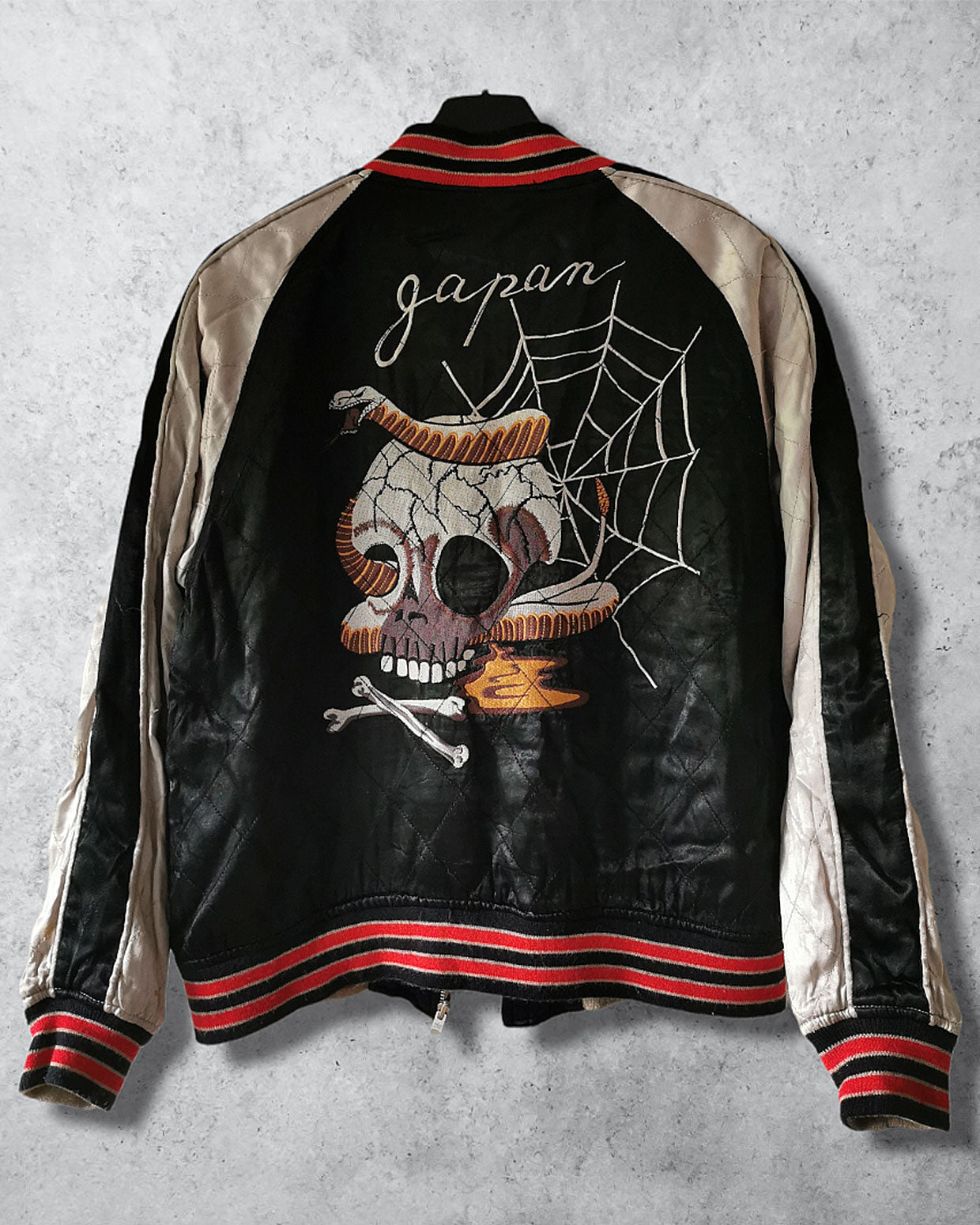 [SKULL SNAKE AND TAKA]  Bomber jacket Vintage / Reversable