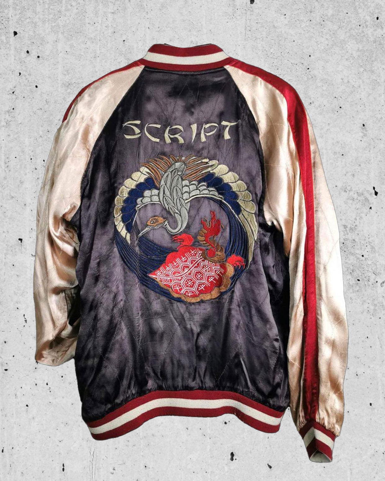 [HEALTH AND PROSPERITY]  Bomber jacket Vintage / Reversable