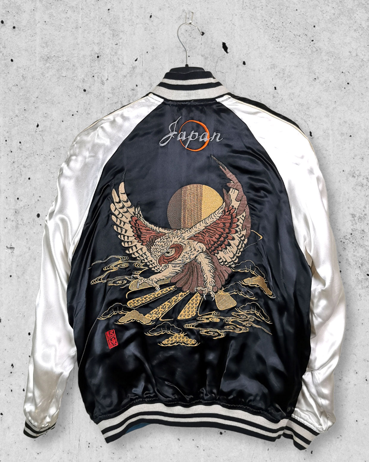 [OWL Moon x Double Dragon]  Bomber jacket Vintage / Reversable