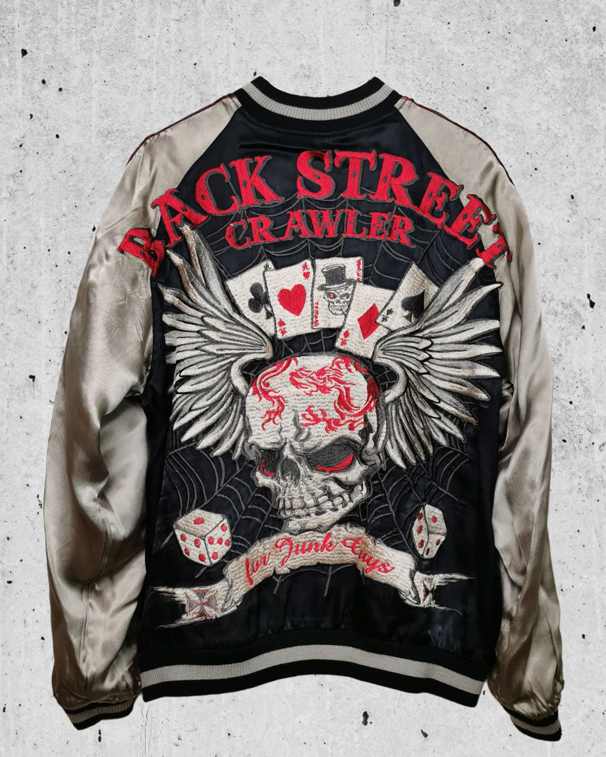 [TILL DEATH DO US PART]  Bomber jacket Vintage / Reversable