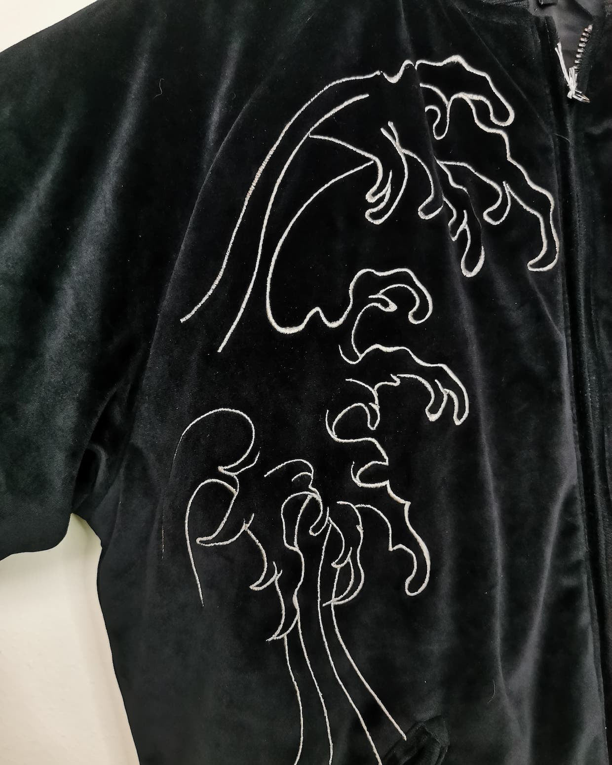Bomber Jacket Dragon and Koi  Premium Vintage / Single XL L