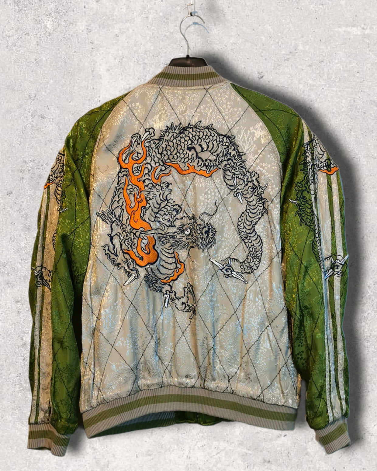 [GREEN DRAGON]   Bomber jacket Vintage / Reversable