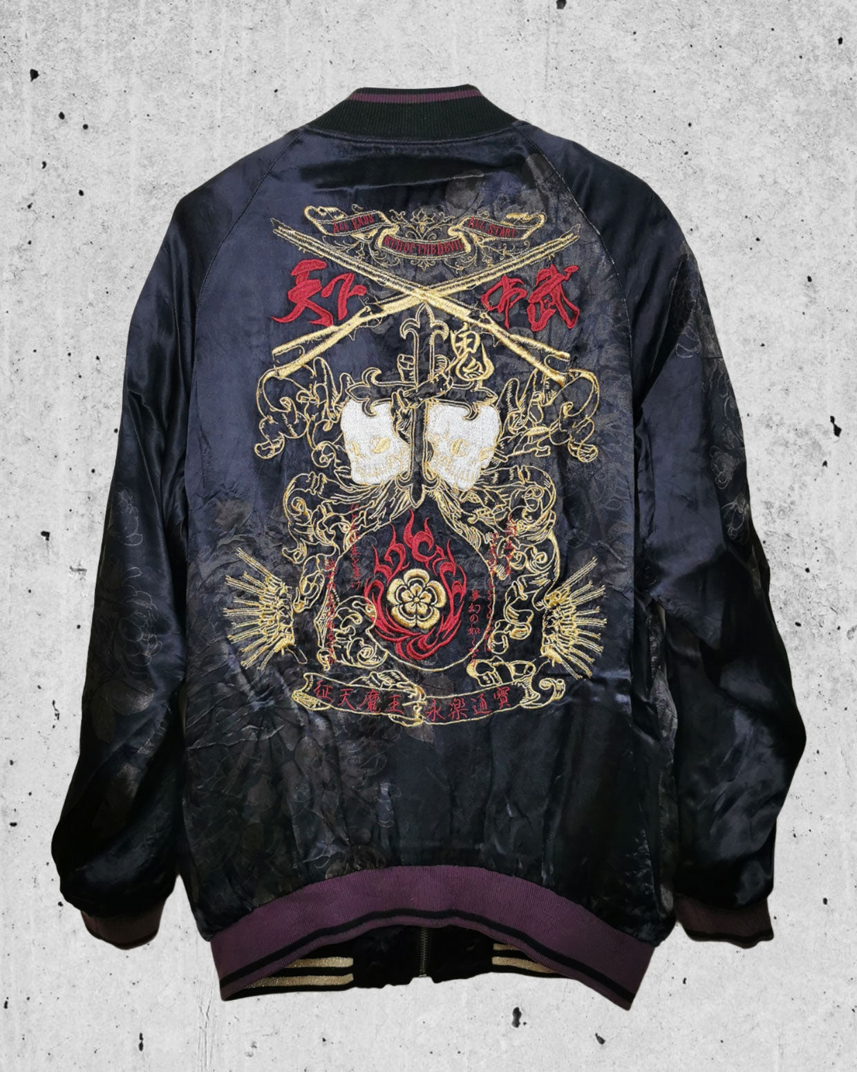 [DEVIL KING OF THE 6TH HEAVEN]    Bomber jacket Vintage / Reversable