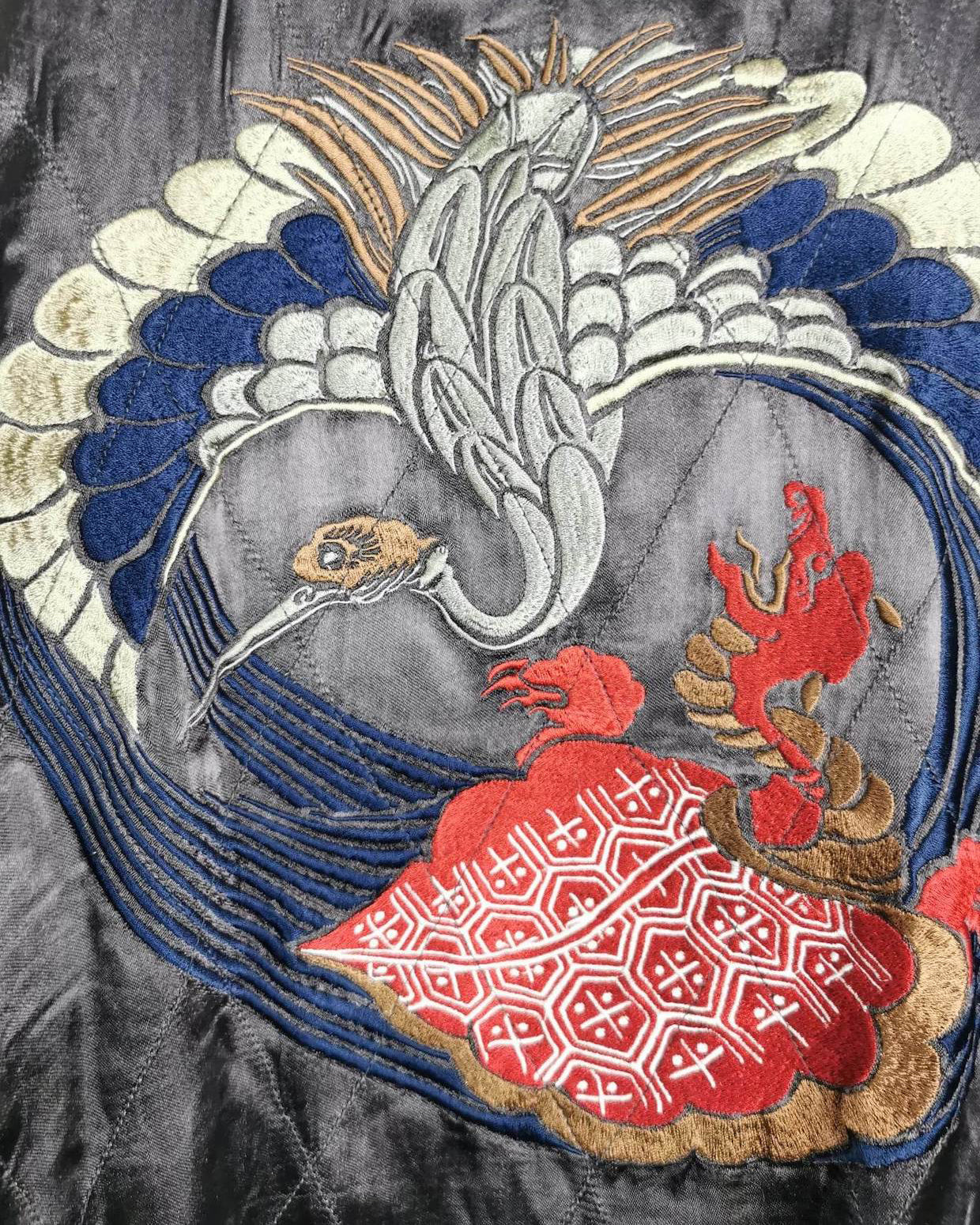 [HEALTH AND PROSPERITY]  Bomber jacket Vintage / Reversable