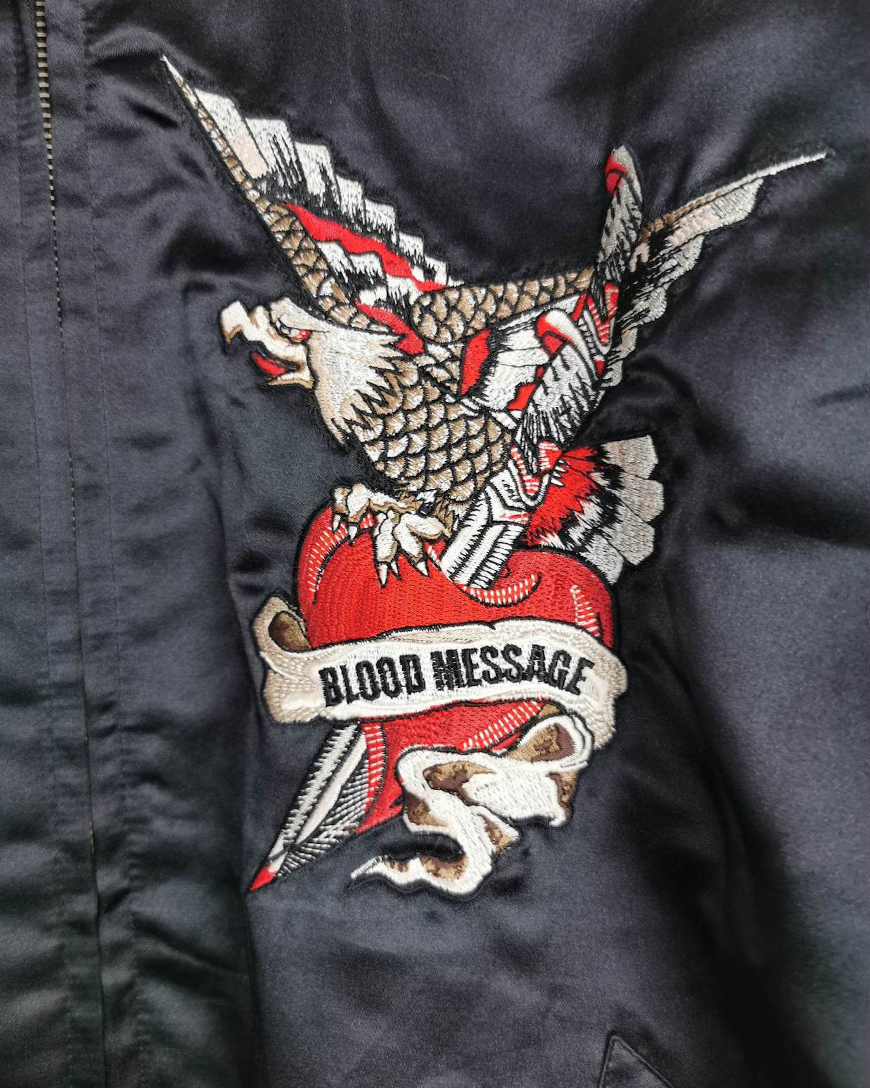 [BLOOD MESSAGE] Vintage Bomber jacket / Reversable