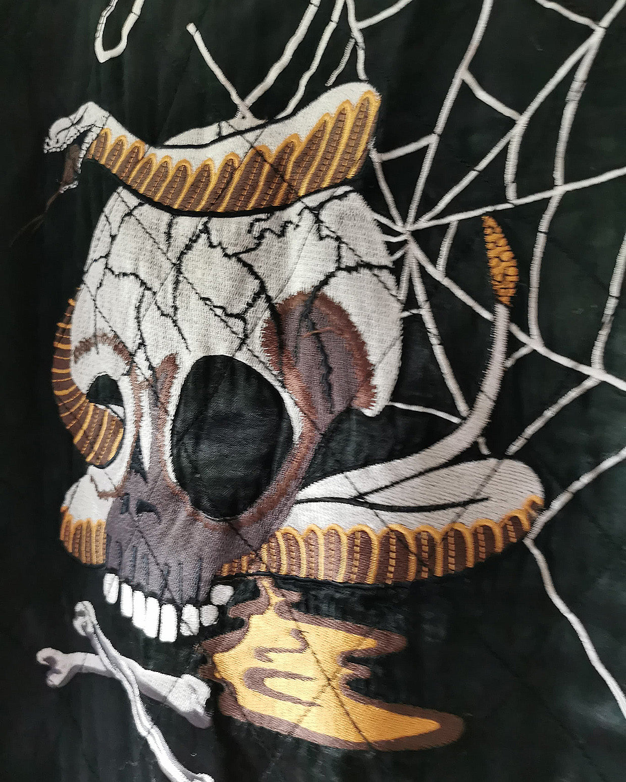 [SKULL SNAKE AND TAKA]  Bomber jacket Vintage / Reversable