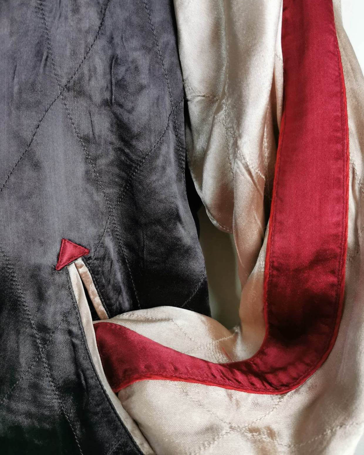 [HEALTH AND PROSPERITY]  Bomber jacket Vintage / Reversable