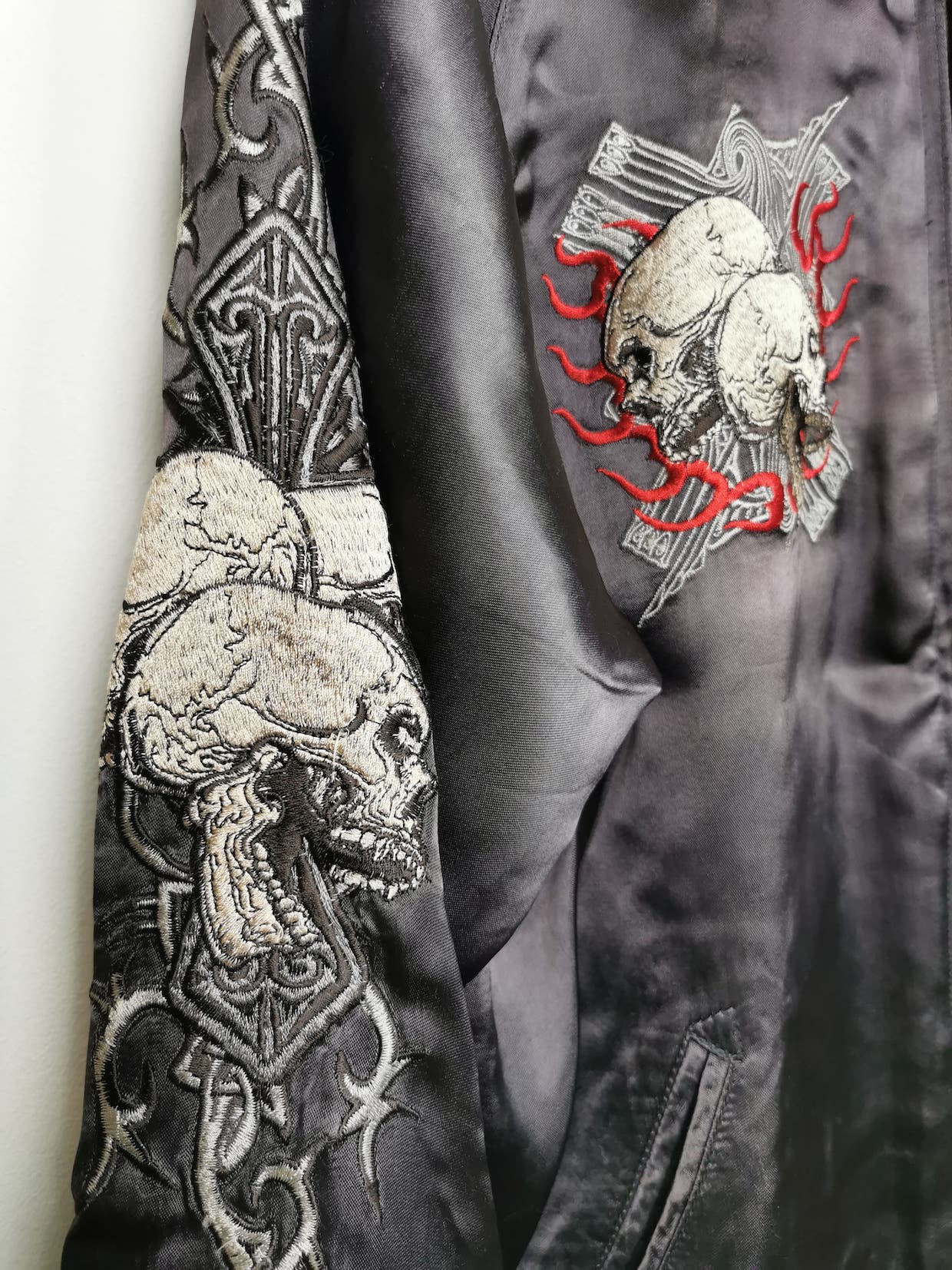 [TILL DEATH DO US PART]  Bomber jacket Vintage / Reversable