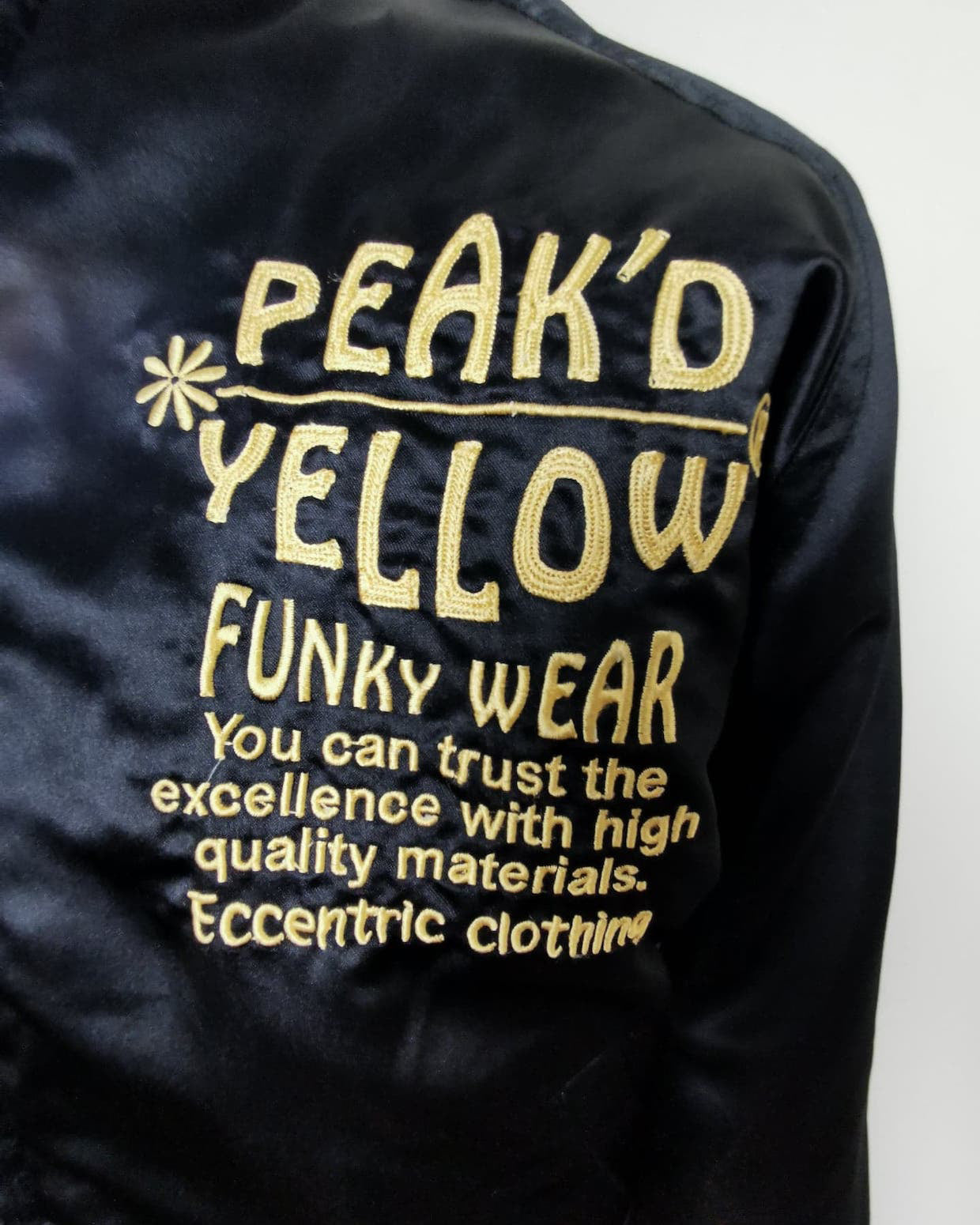 [PEAK'D YELLOW - Enjoy This Moment]  Bomber jacket Vintage / Reversable