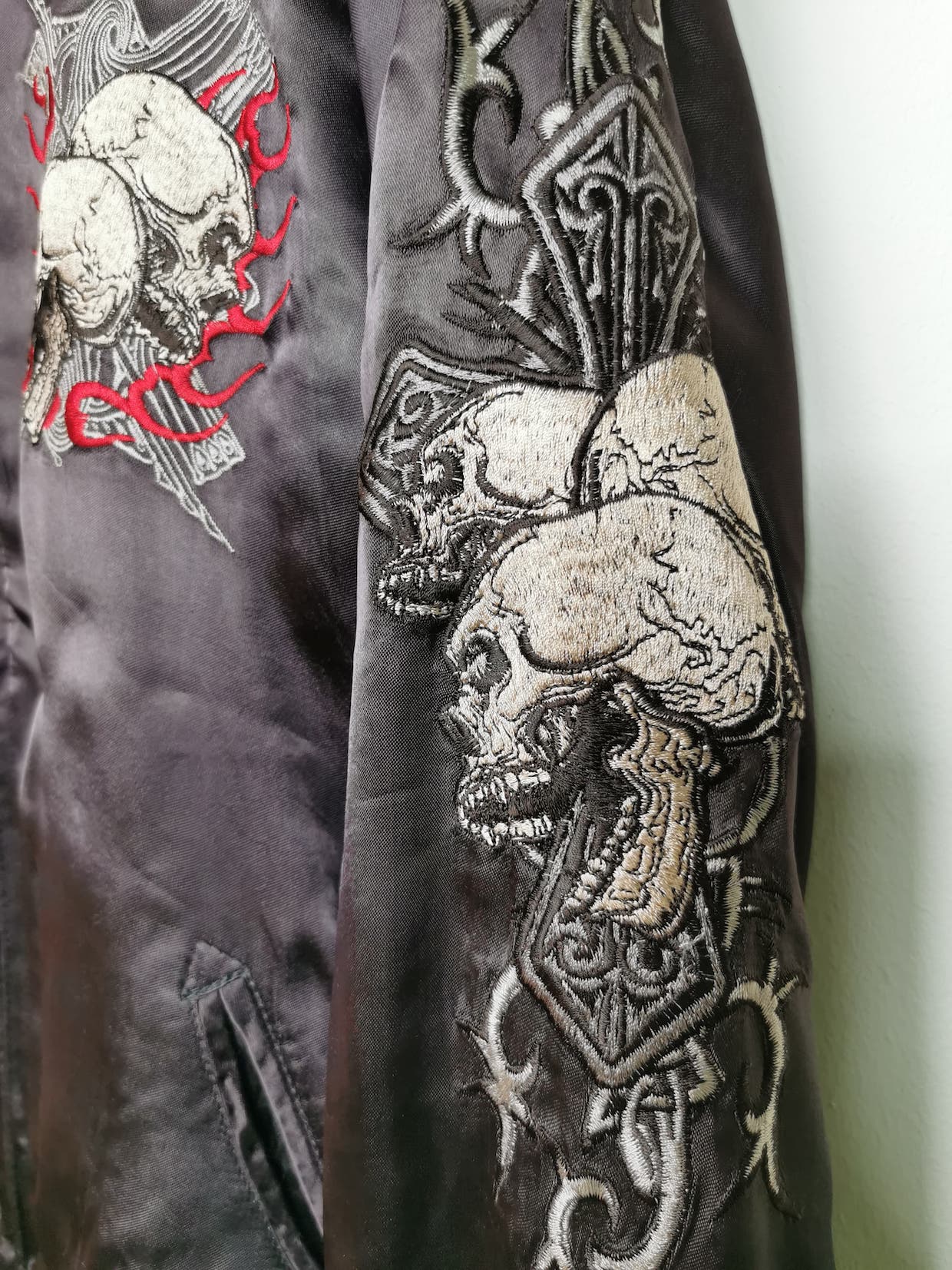 [TILL DEATH DO US PART]  Bomber jacket Vintage / Reversable