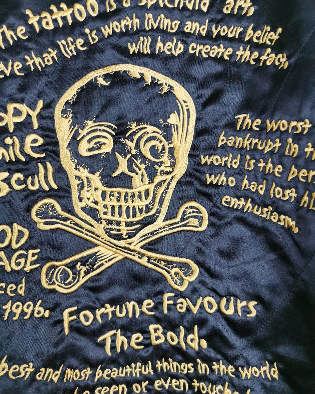 [BLOOD MESSAGE] Vintage Bomber jacket / Reversable