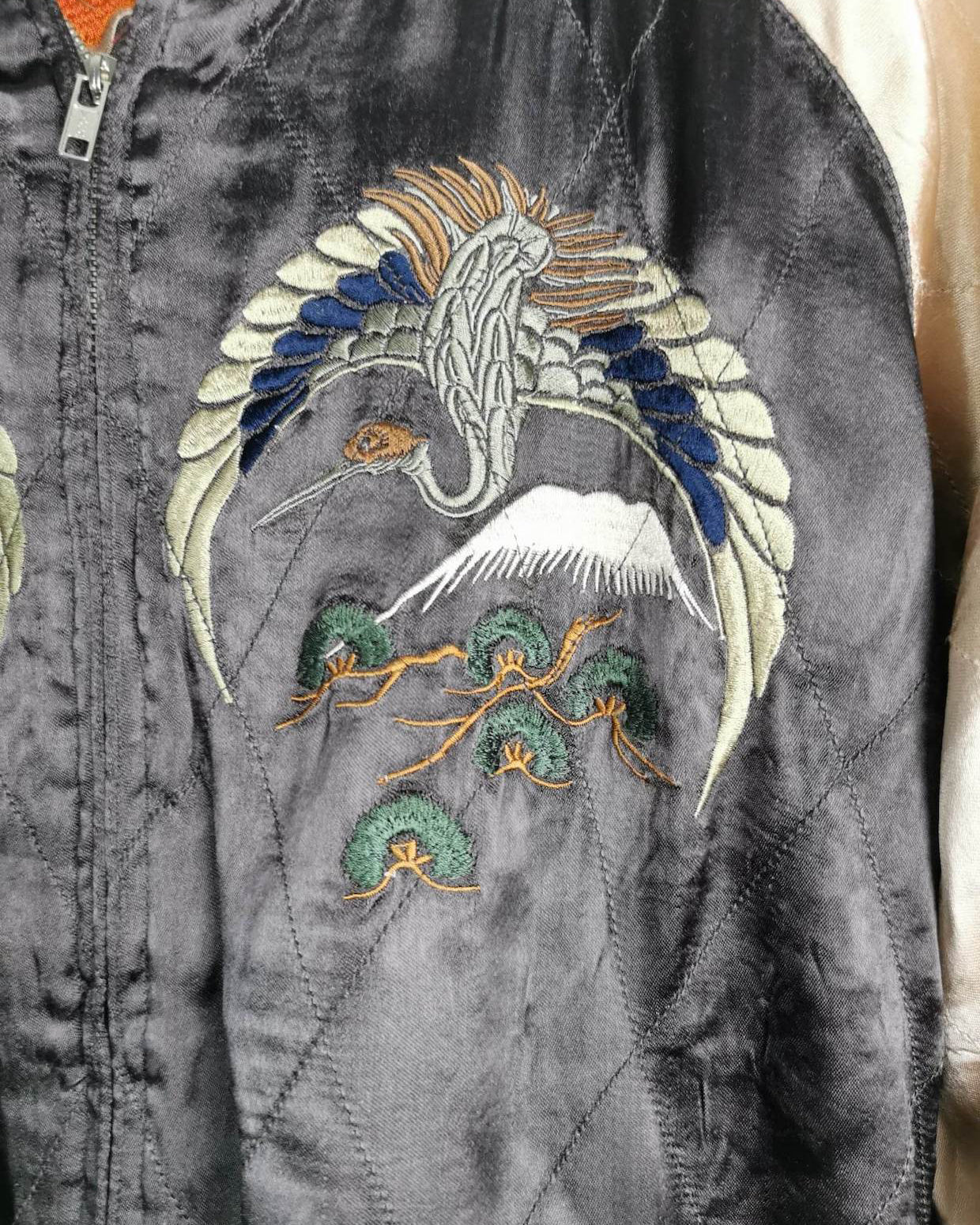 [HEALTH AND PROSPERITY]  Bomber jacket Vintage / Reversable